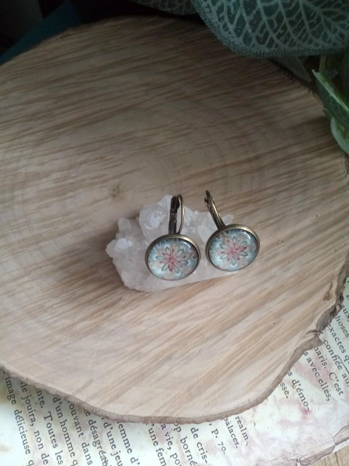 Boucles d'oreilles bohèmes fleurs de vie – photo 2